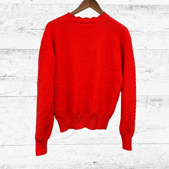 Red Crew Neck Sweater - Picture 2 of 3